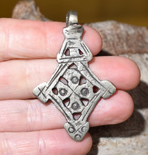 Handmade Ethiopian Coptic Orthodox Christian Metal Cross Pendant Ethiopia Africa