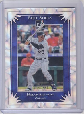 Nolan Arenado - 2019 Panini Donruss #ES8 - Elite Series #d 34/999 Vector Insert