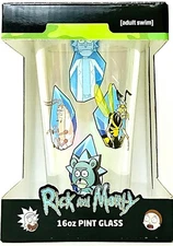 Surreal Entertainment Cartoon Network Adult Swim Rick And Morty 16 Oz Pint Glass