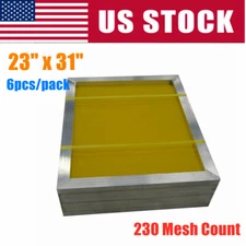 6 PACK 23" x 31" Aluminum Screen printing Frame - 230 Mesh Count Local pickup