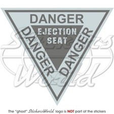 DANGER Ejection Seat RAF LowVis Flugzeug Martin Baker Sticker, Aufkleber 120mm
