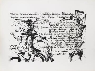 Dimitri Petrov, Dis, Un, Contra, Lithograph, signed and numbered in pencil