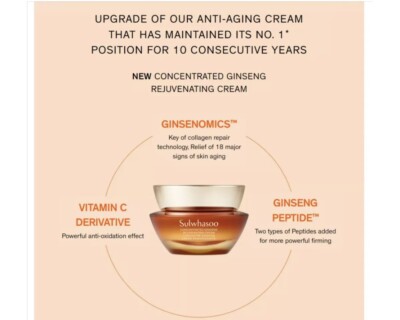 2024 New Sulwhasoo Concentrrated Ginseng Rejuvenating Cream Rich