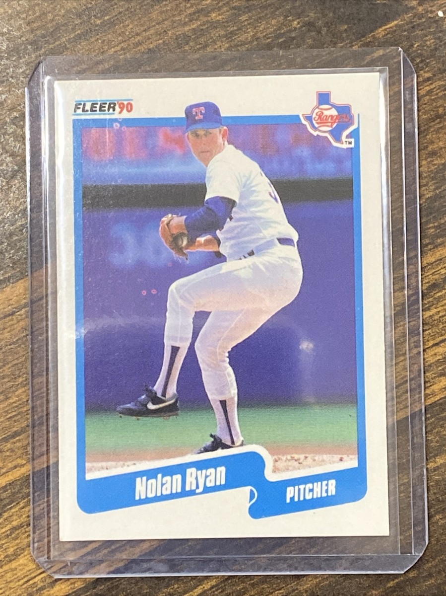 1990 Fleer - #313 Nolan Ryan Texas Rangers Error Card | eBay