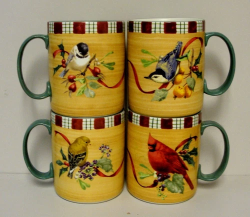 Lenox WINTER GREETINGS EVERYDAY Coffee Mugs SETS OF FOUR SCENES More Here