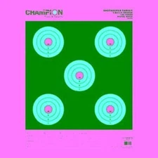 Champion Shotkeeper 5 Bullseye Target Large Black/Orange 12/Pk 45555