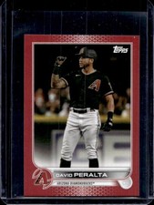 2022 Topps Mini David Peralta Red #/5 Diamondbacks