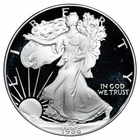 1986S Proof American Silver Eagle $1 Raw