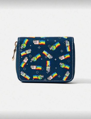 Nyan Cat Officially Licensed Zip Around Wallet Kawaii y2k Rainbow Kitty Fantasy