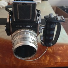 Vintage Kowa SIX 6x6cm Camera W/ Waist Level Finder, Grip, Cable 2,8/85mm Lens