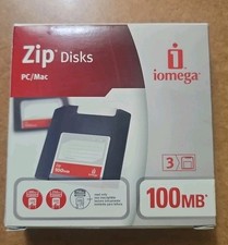 3 Pack iomega Zip Disks 100 MB