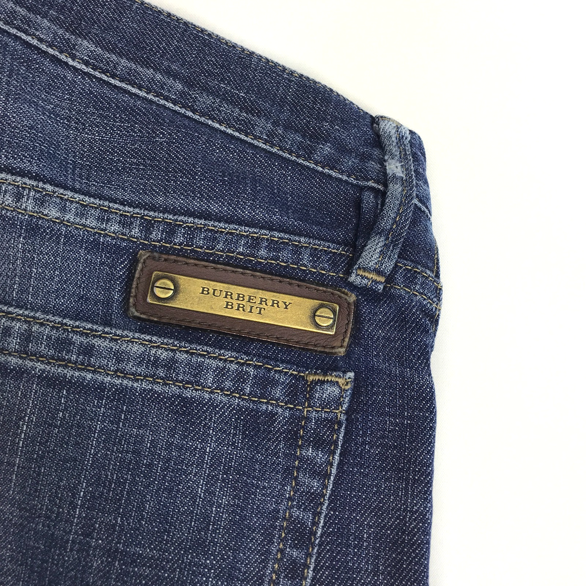 Vintage Slim Burberry Brit Swaine Jeans Navy Blue Denim Indigo