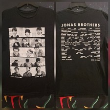 JONAS BROTHERS 2023 Five Albums One Night Official Tour Concert Shirt Sz L Band