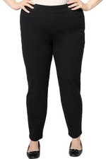 AnyBody Women's Stretch Twill Slim Straight Pant Black