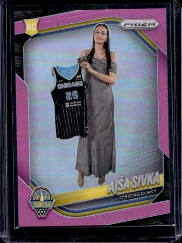 2025 Panini WNBA Prizm Ajsa Sivka RC Pink Rookie #/175 Sky