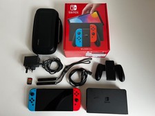 Nintendo Switch OLED 64GB - HEG-001 - Black/Red/Blue - Complete + Minecraft