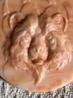 Bear & Paw Print carved “Red Malachite” Stone Pendant  — photo 3