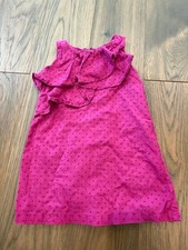 Tea Collection Fuchsia Swiss Dot Ruffle Dress
