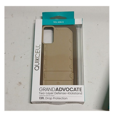 Quikcell Grand Advocate Sand Taupe Case for TCL ION X Kickstand Drop Protect