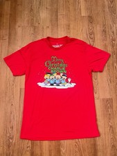 PEANUTS SNOOPY MERRY CHRISTMAS CHARLIE BROWN T-Shirt MENS Large