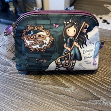 New with Tags Gorjuss Accessory Bag by Santoro Alice Theme Gift Idea Make Up Bag
