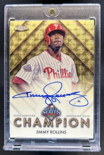 2025 Topps Chrome Jimmy Rollins World Series Champion Auto SuperFractor #1/1