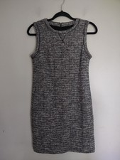 AR1 Banana Republic Women's Tweed Sheath Dress Black And White 2