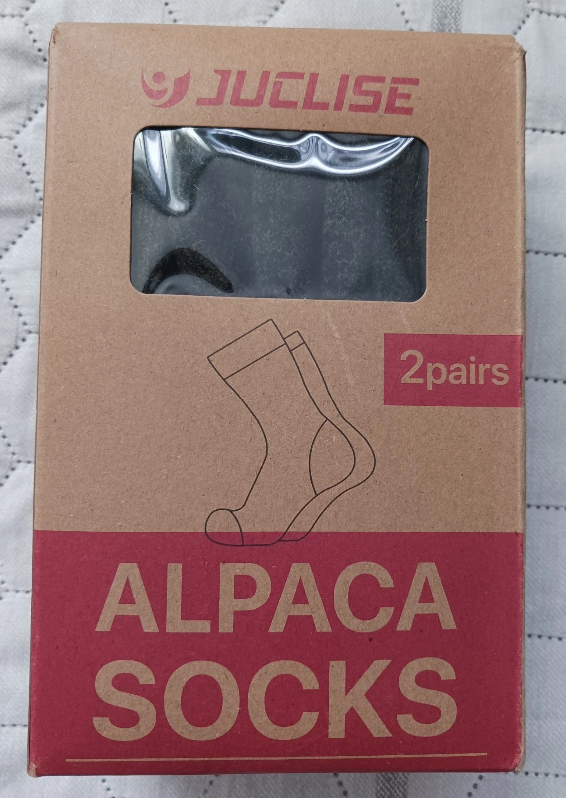JUCLISE Alpaca Wool Knee Length Socks , Army Green Sz Large New Open Box 2prs