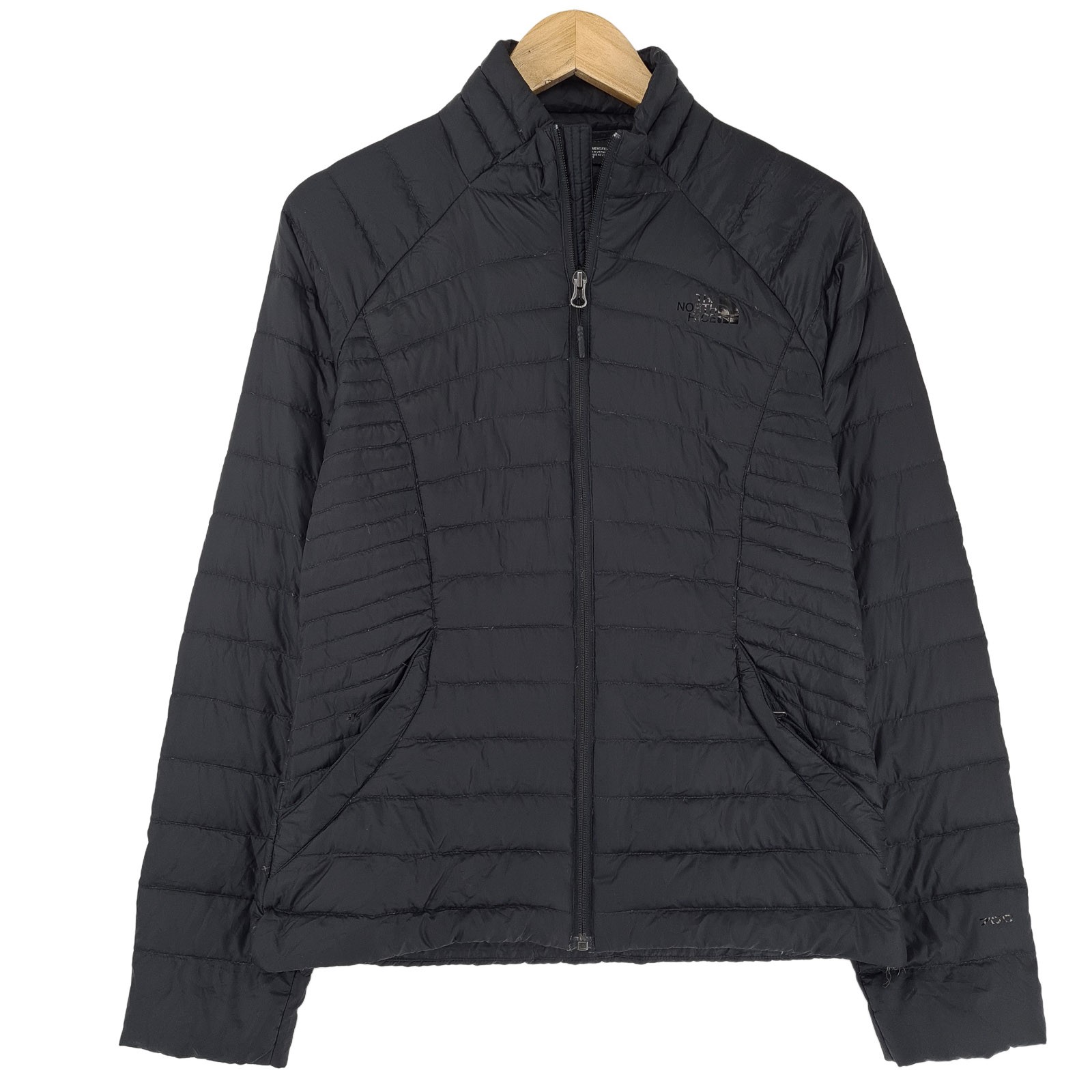 Chaqueta Acolchada De Puffer De The North Face Negra Aislada Para Mujer Talla S