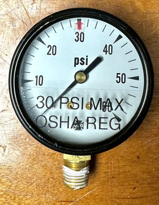 #ad USG 10 60PSI Pressure Gauge 1 2quot; Bottom Mount 4quot; Face Flange Mount OSHA Reg $69.00