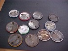 12 VINTAGE METAL FISHING BADGES — photo 6