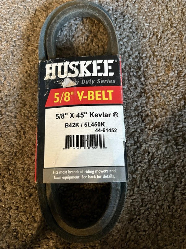 HUSKEE 5/8 V- Belt 5/8”x45” made with Kevlar (B42K / 5L450K )