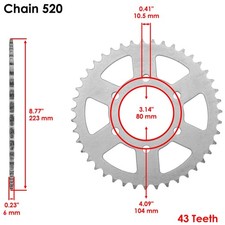 Motorcycle Chains, Sprockets & Parts for 2006 Kawasaki Ninja ZX6R