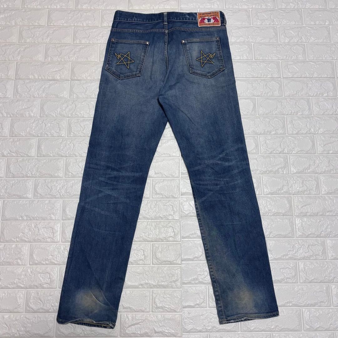 A BATHING APE Straight Denim Pants Jeans Blue M Waist 84cm Inseam 80cm BA0226188 thumbnail 3