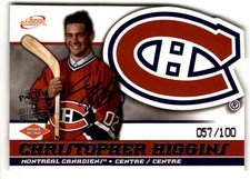 Christopher Higgins 2003-04 Pacific Atomic McDonald's Rookie Auto #59 Montreal