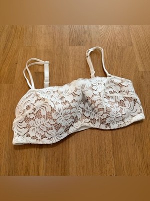 Adore Me 34DD Ivory Lace Push Up Underwire Bra NEW