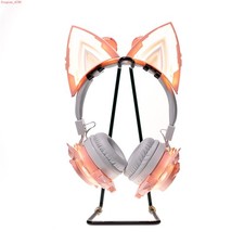 Pink Cat Wireless Bluetooth Headset Resin Glowing Headphones With Cat Ear