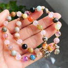 7mm 2pcs Natural Color Crystal Quartz Beads Bracelet AAA