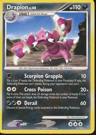 Drapion - 15/100 - Pokemon Stormfront Non-Holo Card LP