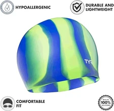 TYR Multi Color Options Silicone Adult Swim Cap - Discount Volume Pricing