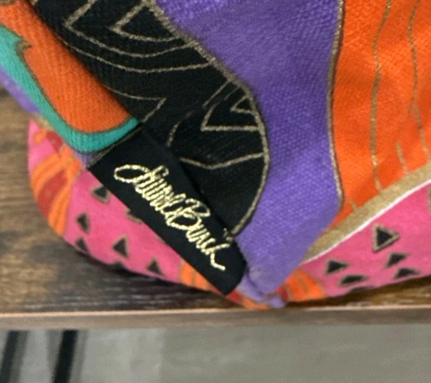 Laurel Burch Sun N Sand Large Tote Hearts Friends People Faces Rope Art Bag