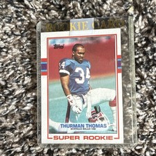 Topps 1989 Thurman Thomas Rookie Base #45 Buffalo Bills NFL Football Card. rookie card picture