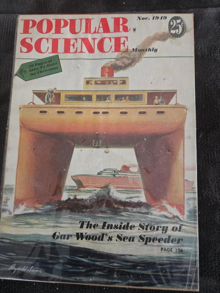POPULAR SCIENCE MAGAZINES LOT of five (5) vintage, in vinyl, in nice-cond, gift - Image 3 of 4