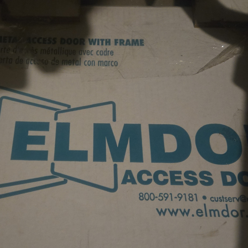 Elmdor Metal Wall Access Door w/ Metal Frame, White, Rectangular