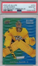 2023 UPPER DECK ALLURE COLOR FLOW GREEN-BLUE #CF4 JUUSE SAROS PSA 10