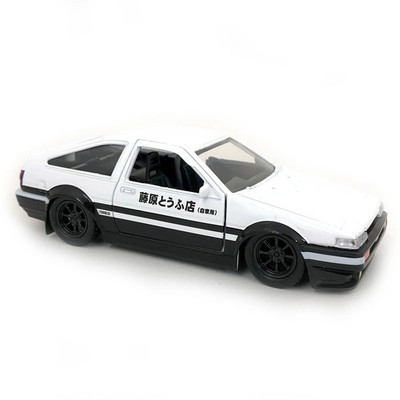 Initial D 1986 Toyota Trueno AE86 1:32 Black/White by Jada (No