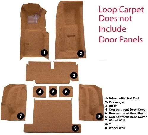Tapete Chevrolet Corvette Coupe 1971-75 - As cores do laço não incluem painéis de porta - Imagem 2 de 2