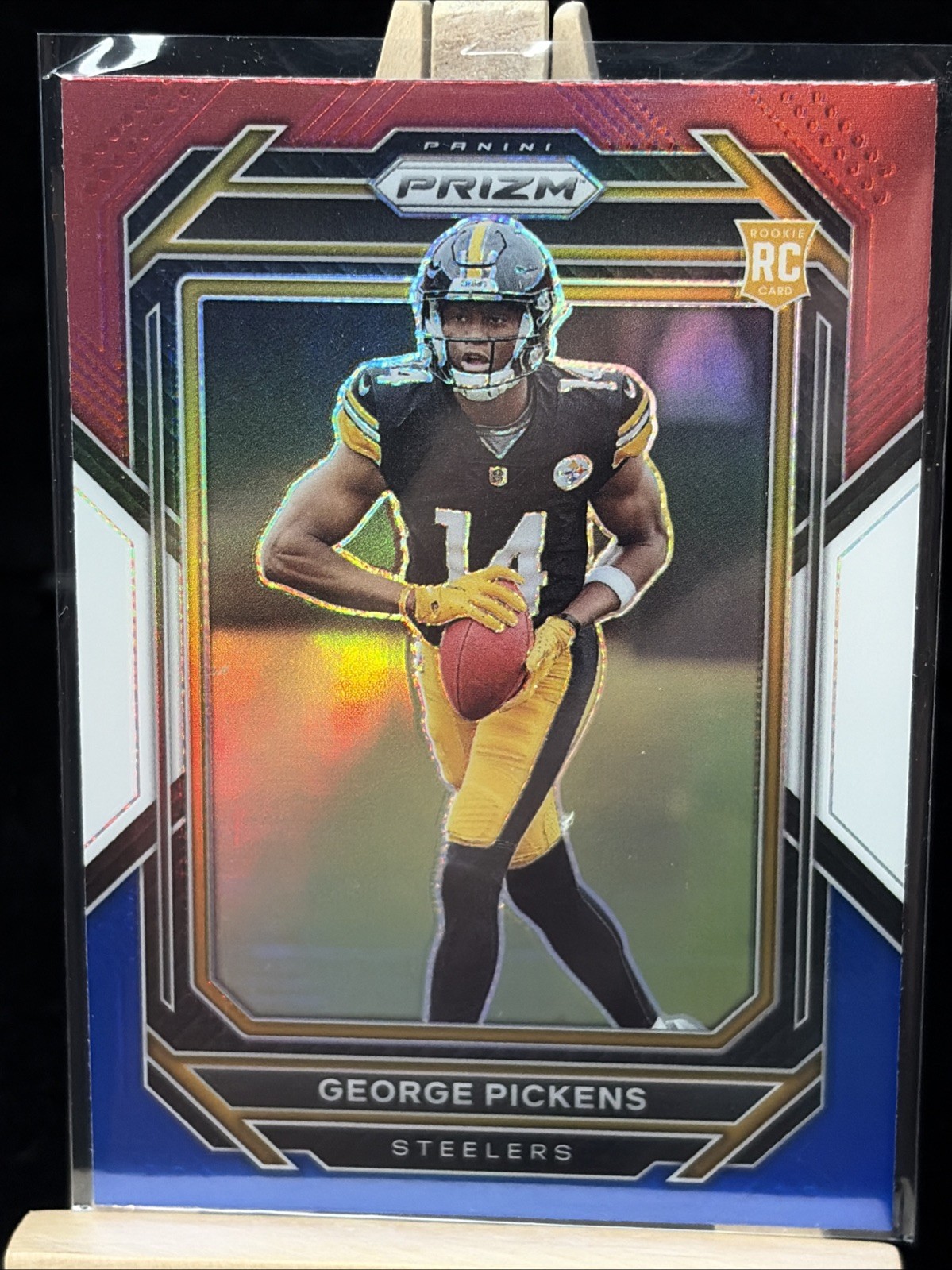 George Pickens #329 Red White & Blue Prizm (RC) 2022 Panini Prizm - Cowboys