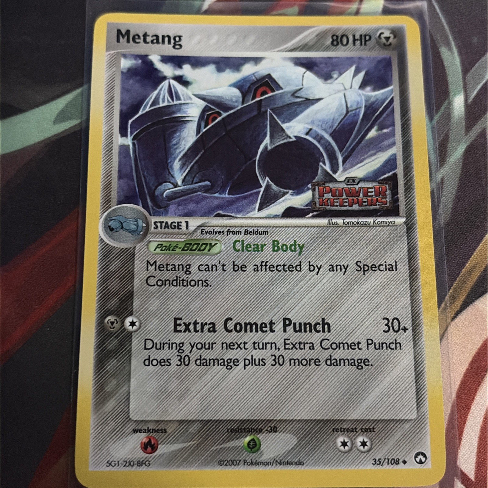 Pokémon TCG Metang 35/108 Stamped EX Power Keepers 2007 Holographic - NM