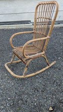 Large vintage bamboo rocking chair U180326C